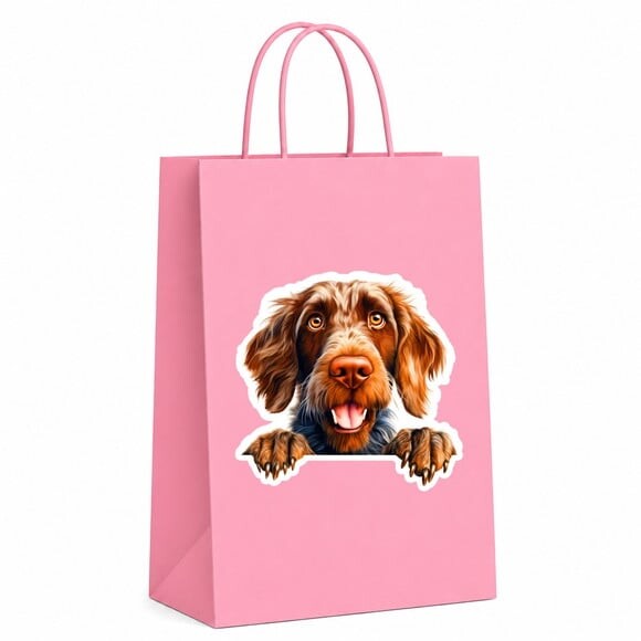 Sacola Papel Festa Raça Cachorro Pointer Alemão pelo Duro