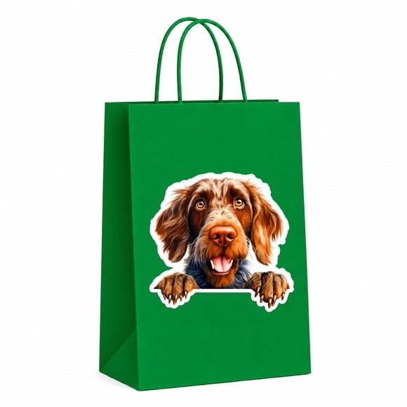Sacola Papel Festa Raça Cachorro Pointer Alemão pelo Duro