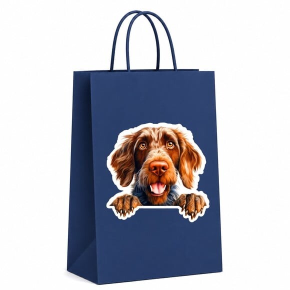 Sacola Papel Festa Raça Cachorro Pointer Alemão pelo Duro