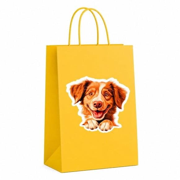 Sacola Papel Festa Raça Cachorro Retriever da Nova Escócia