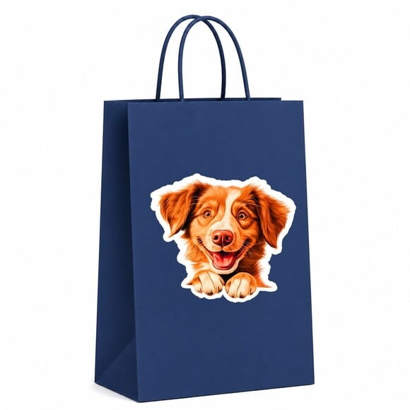 Sacola Papel Festa Raça Cachorro Retriever da Nova Escócia