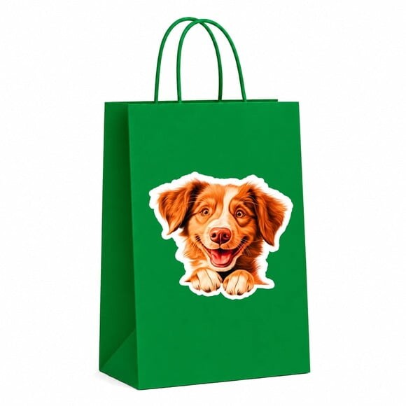 Sacola Papel Festa Raça Cachorro Retriever da Nova Escócia