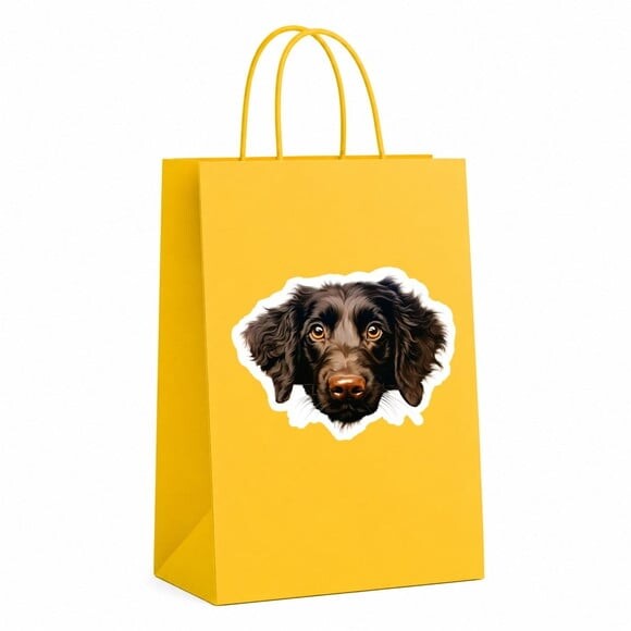 Sacola Papel Festa Raça Cachorro Retriever pelo Encaracolado