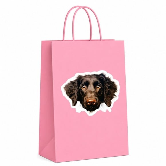 Sacola Papel Festa Raça Cachorro Retriever pelo Encaracolado