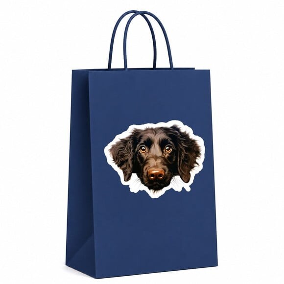 Sacola Papel Festa Raça Cachorro Retriever pelo Encaracolado