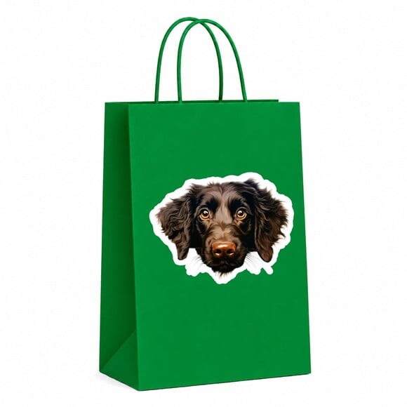 Sacola Papel Festa Raça Cachorro Retriever pelo Encaracolado