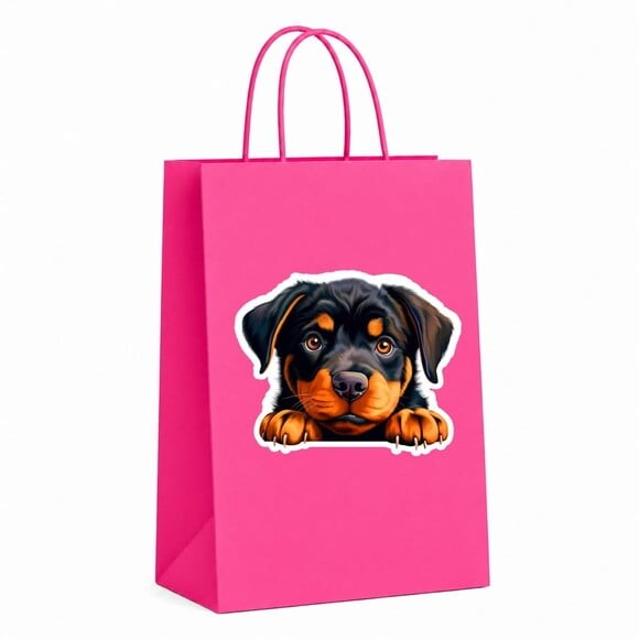 Sacola Papel Festa Raça Cachorro Rottweiler