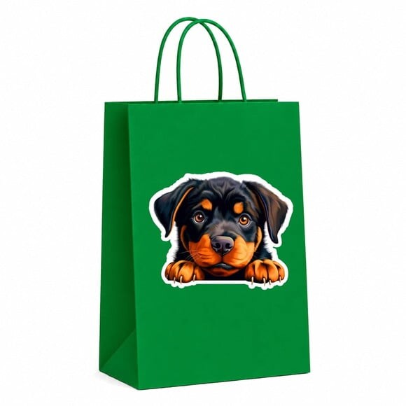 Sacola Papel Festa Raça Cachorro Rottweiler