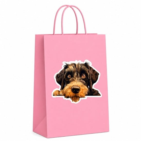 Sacola Papel Festa Raça Cachorro Schnauzer Gigante