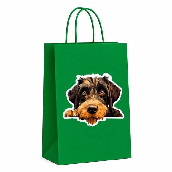 Sacola Papel Festa Raça Cachorro Schnauzer Gigante