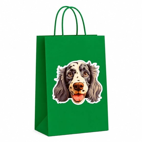 Sacola Papel Festa Raça Cachorro Setter Inglês
