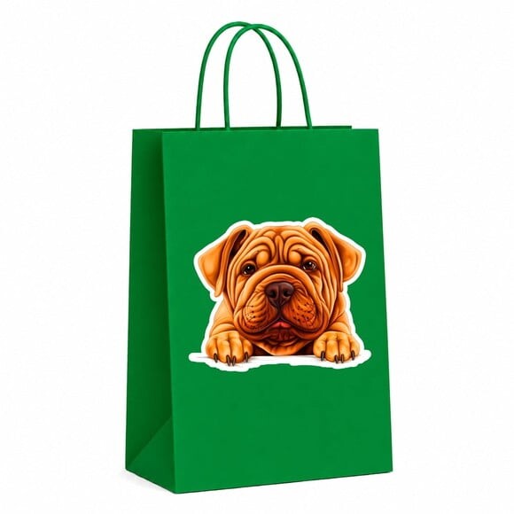 Sacola Papel Festa Raça Cachorro Shar-pei