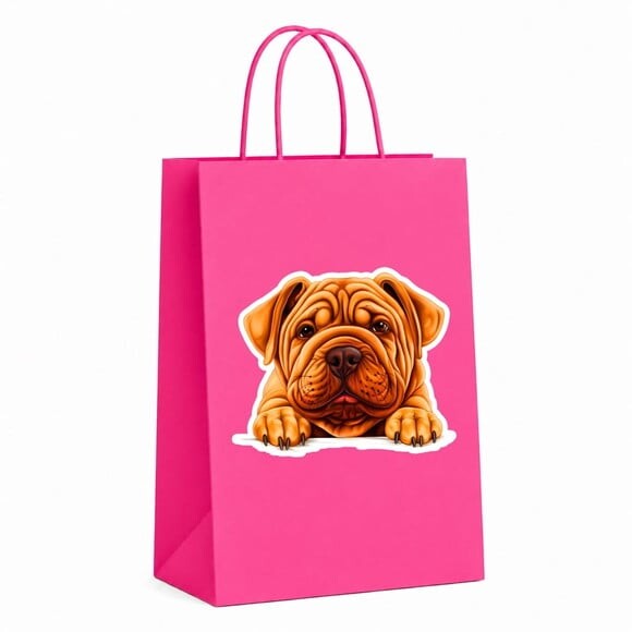 Sacola Papel Festa Raça Cachorro Shar-pei