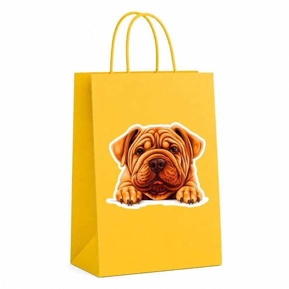 Sacola Papel Festa Raça Cachorro Shar-pei