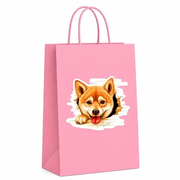 Sacola Papel Festa Raça Cachorro Shiba Inu