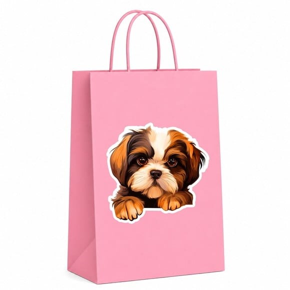 Sacola Papel Festa Raça Cachorro Shih Tzu