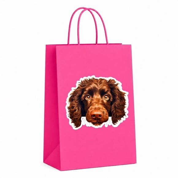 Sacola Papel Festa Raça Cachorro Spaniel de Água Americano