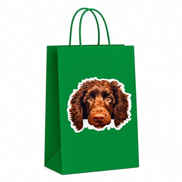 Sacola Papel Festa Raça Cachorro Spaniel de Água Americano