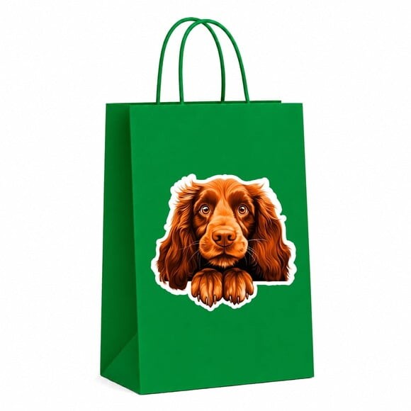 Sacola Papel Festa Raça Cachorro Spaniel de Campo