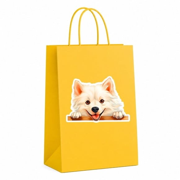 Sacola Papel Festa Raça Cachorro Spitz Americano