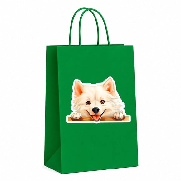 Sacola Papel Festa Raça Cachorro Spitz Americano