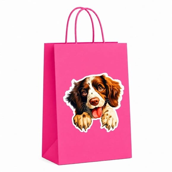 Sacola Papel Festa Raça Cachorro Springer Spaniel Inglês