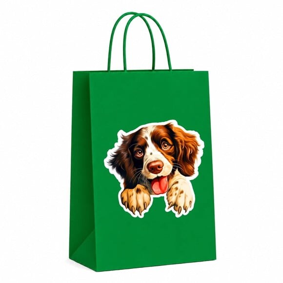 Sacola Papel Festa Raça Cachorro Springer Spaniel Inglês