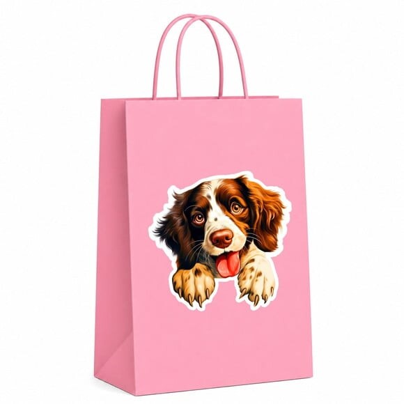 Sacola Papel Festa Raça Cachorro Springer Spaniel Inglês