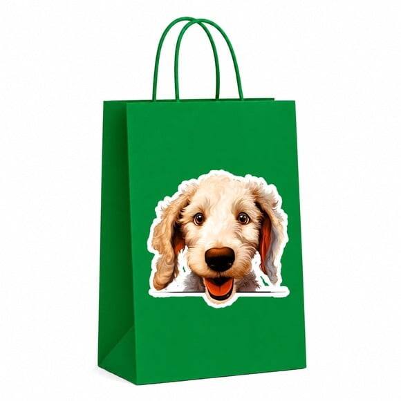 Sacola Papel Festa Raça Cachorro Terrier Bedlington