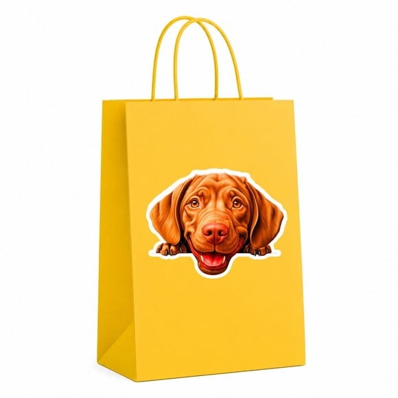 Sacola Papel Festa Raça Cachorro Vizsla de pelo Duro