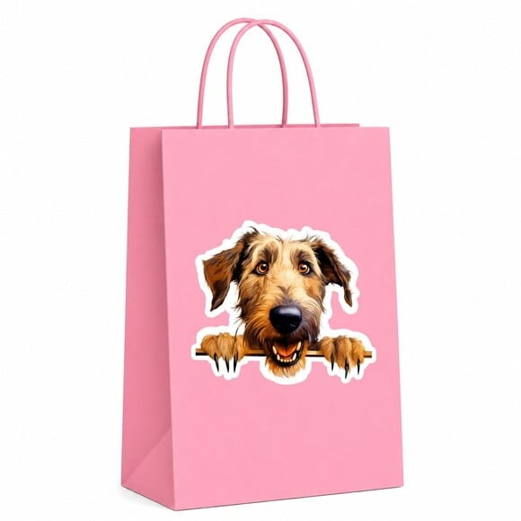 Sacola Papel Festa Raça Cachorro Wolfhound Irlandês