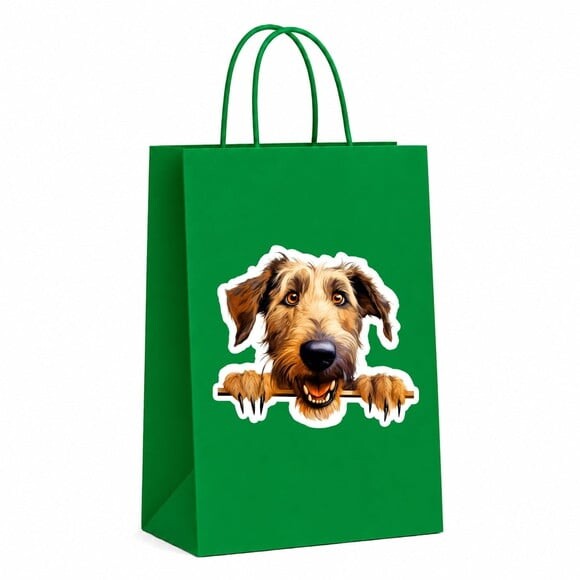 Sacola Papel Festa Raça Cachorro Wolfhound Irlandês