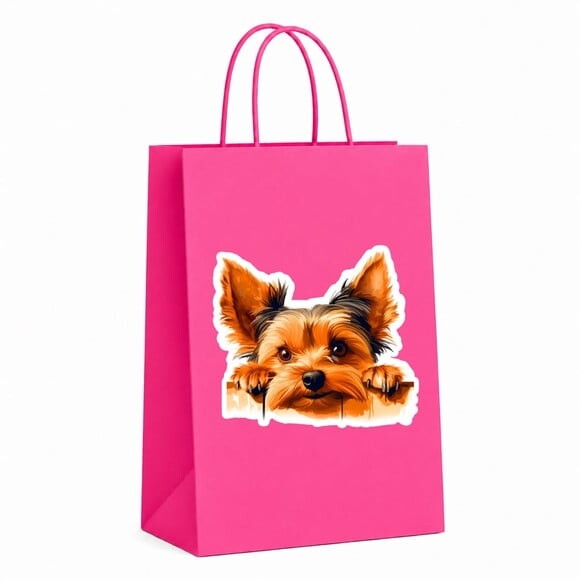 Sacola Papel Festa Raça Cachorro Yorkshire Terrier