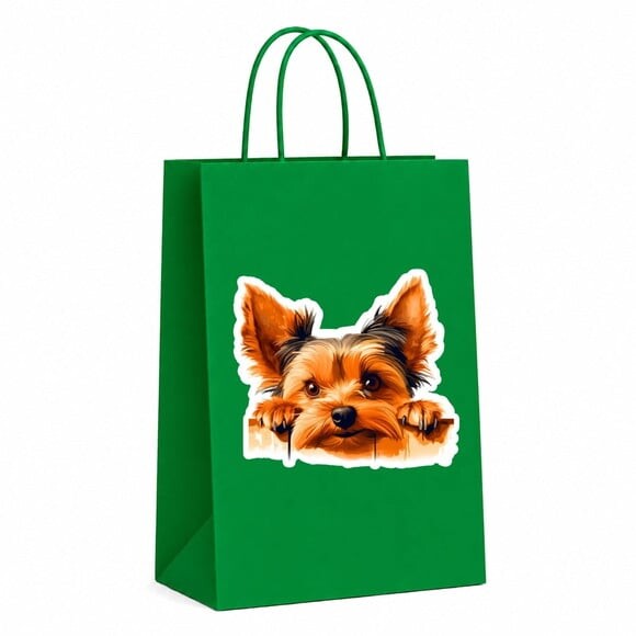 Sacola Papel Festa Raça Cachorro Yorkshire Terrier