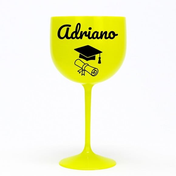 Taça Gin 580ml Formatura Personalizada com Nome Adriano