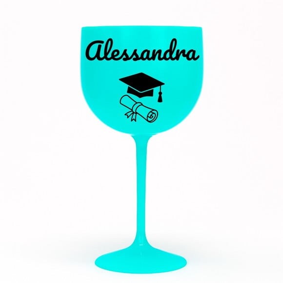 Taça Gin 580ml Formatura Personalizada com Nome Alessandra