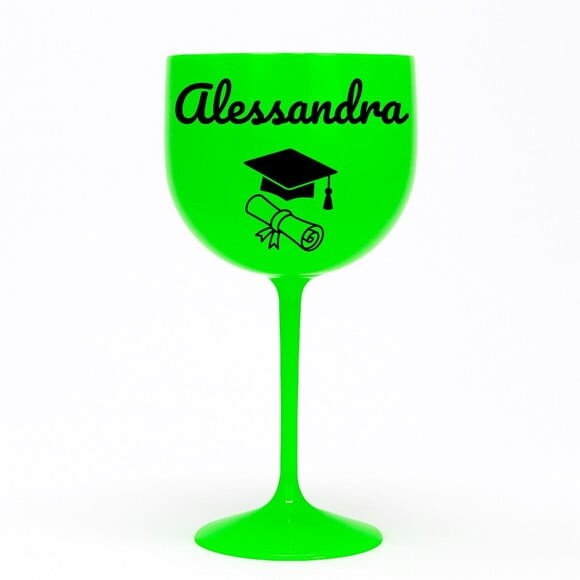 Taça Gin 580ml Formatura Personalizada com Nome Alessandra