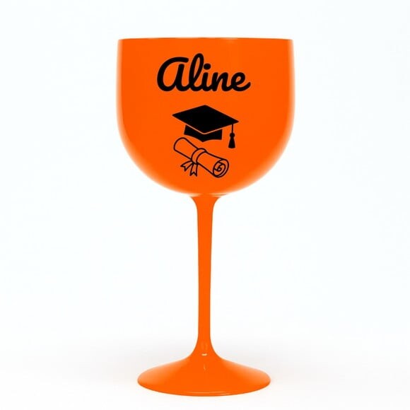 Taça Gin 580ml Formatura Personalizada com Nome Aline