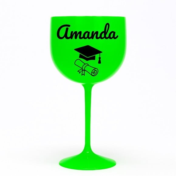 Taça Gin 580ml Formatura Personalizada com Nome Amanda