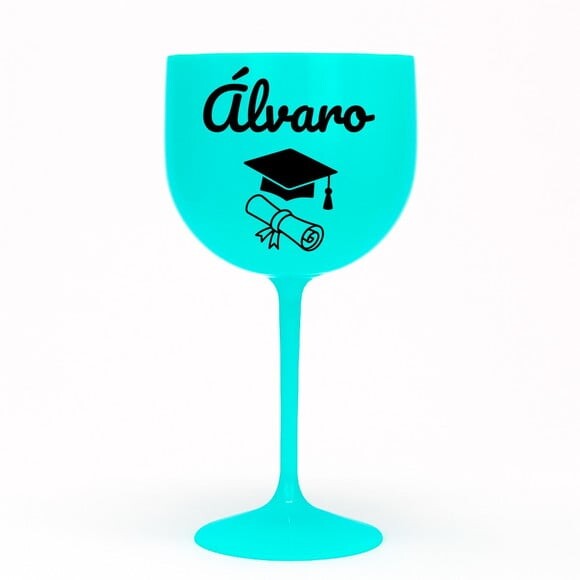 Taça Gin 580ml Formatura Personalizada com Nome Álvaro