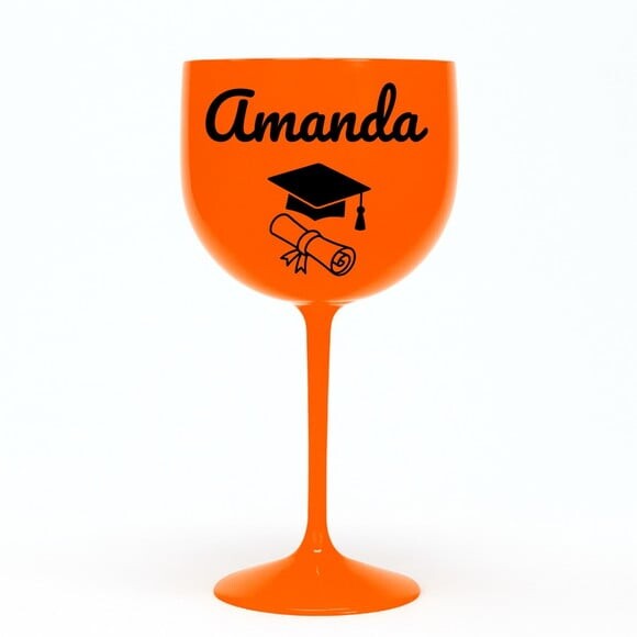 Taça Gin 580ml Formatura Personalizada com Nome Amanda