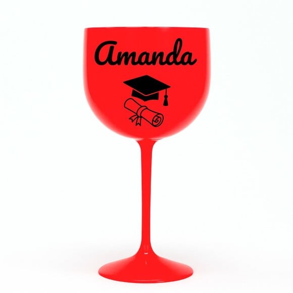 Taça Gin 580ml Formatura Personalizada com Nome Amanda