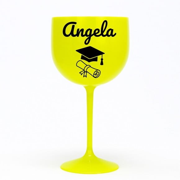 Taça Gin 580ml Formatura Personalizada com Nome Angela