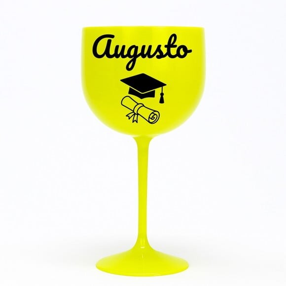 Taça Gin 580ml Formatura Personalizada com Nome Augusto