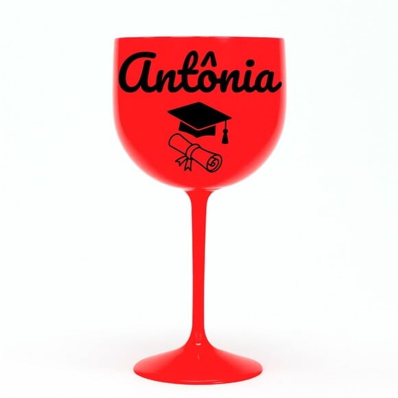 Taça Gin 580ml Formatura Personalizada com Nome Antônia