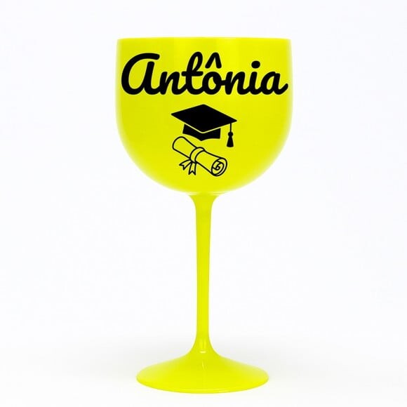 Taça Gin 580ml Formatura Personalizada com Nome Antônia
