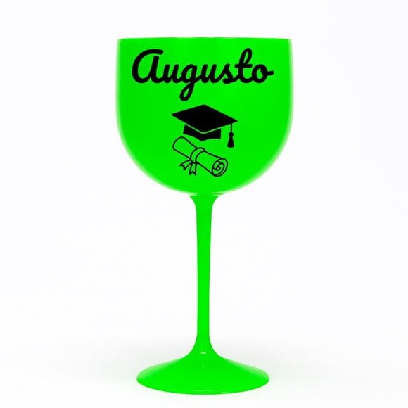 Taça Gin 580ml Formatura Personalizada com Nome Augusto