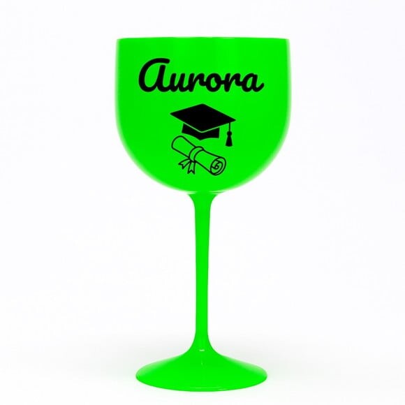 Taça Gin 580ml Formatura Personalizada com Nome Aurora