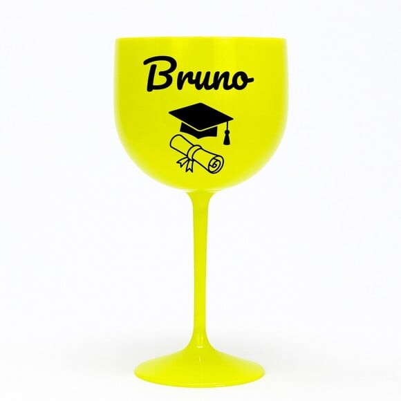 Taça Gin 580ml Formatura Personalizada com Nome Bruno