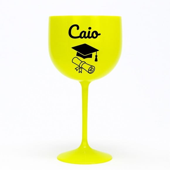 Taça Gin 580ml Formatura Personalizada com Nome Caio